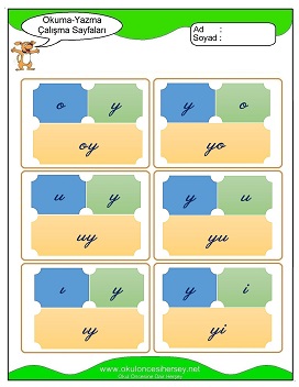 y sesi Hece Kartları